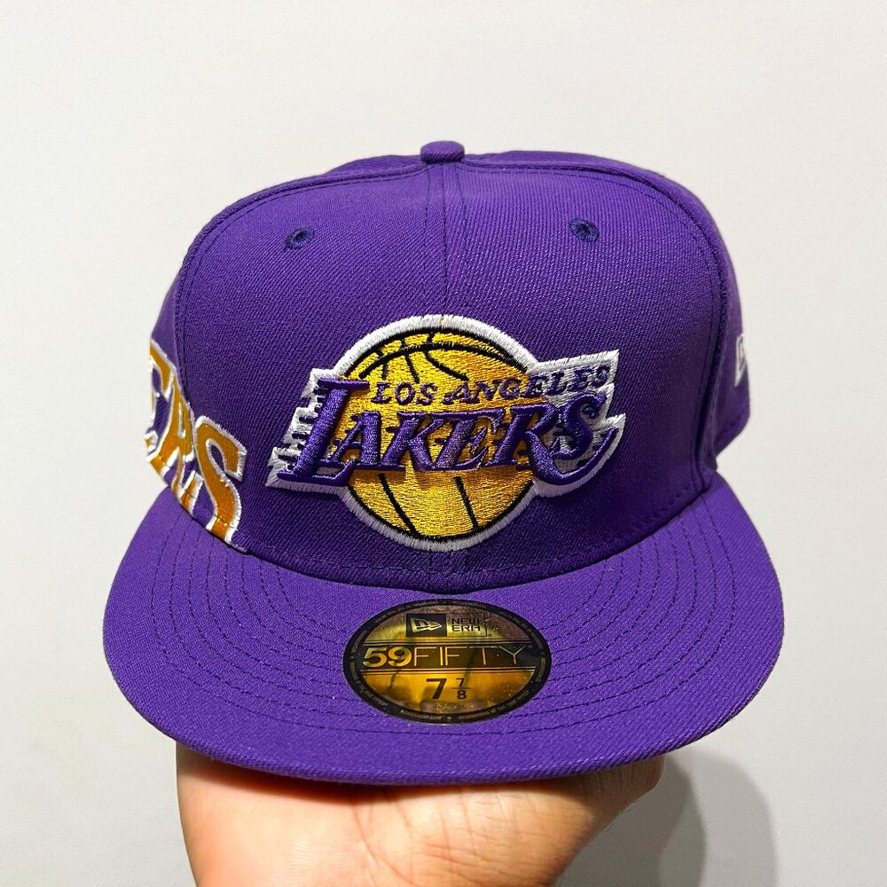 Los Angeles Lakers NBA NE Purple Yellow Fitted Hat - New